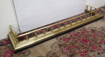 Victorian Brass and Steel Fender