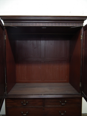 Antique George III Mahogany Linen Press