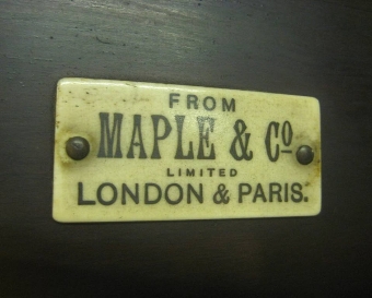 Antique Maple & Co Mahogany Inlaid Cheval Mirror