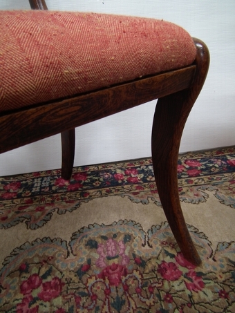 Antique Pair of Regency Brass Inlaid Chairs