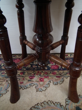 Antique Victorian Walnut Revolving Adjustable Piano Stool