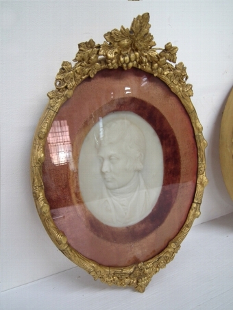 Antique Set of 3 Unusual Victorian Wax Portraits