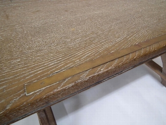 Antique Liberty & Co Tudor Building Limed Oak Centre Table