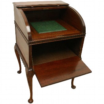 Antique Roll Top Mahogany Desk