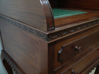 Antique Roll Top Mahogany Desk