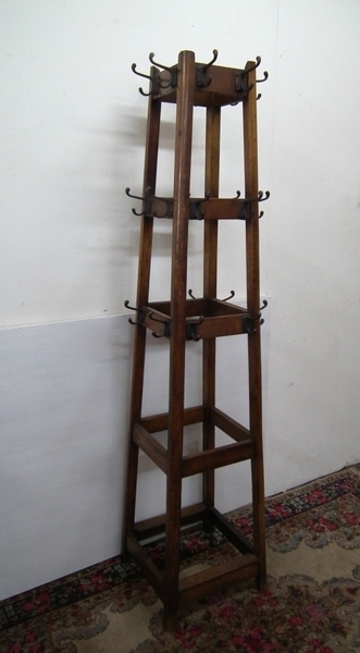 Oak Rectangular Tapering Hall Stand