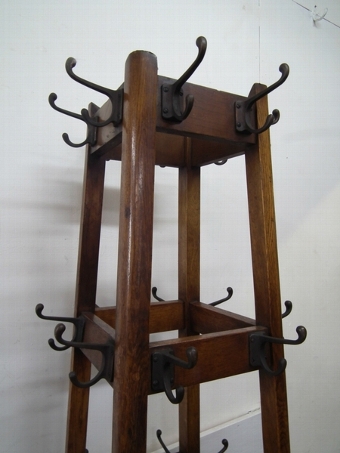 Antique Oak Rectangular Tapering Hall Stand