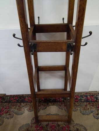 Antique Oak Rectangular Tapering Hall Stand