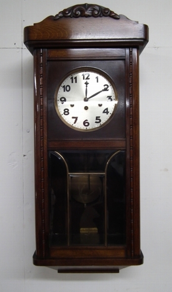 Stained Beech Wall Clock