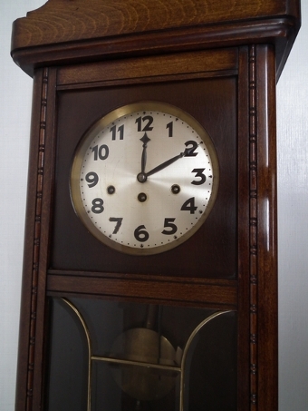 Antique Stained Beech Wall Clock