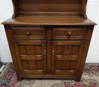 Antique Jacobean Style Small Oak Dresser