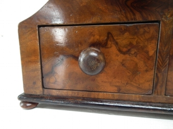 Antique Mid Victorian Burr Walnut Ballot Box