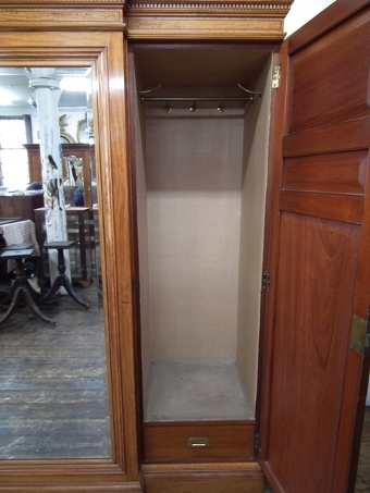 Antique Howard & Son London Satinwood Wardrobe