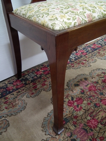 Antique Set of 6 Mahogany Chippendale Style Art Nouveau Dining Chairs