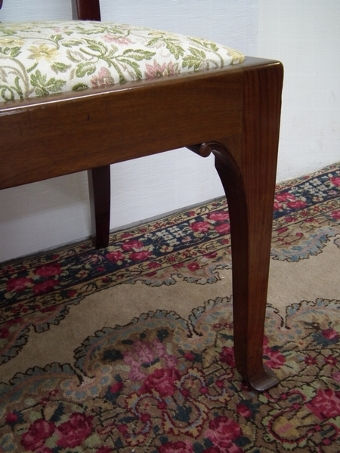 Antique Set of 6 Mahogany Chippendale Style Art Nouveau Dining Chairs
