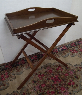 :SALE: Oak Butlers Tray on Stand