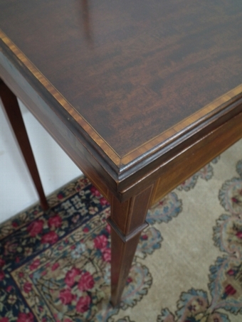 Antique Pair of Sheraton Style Fold Over Card Tables