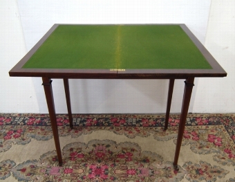 Antique Pair of Sheraton Style Fold Over Card Tables