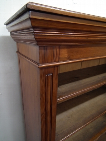 Antique Pair of Pitch Pine Open Bookcases
