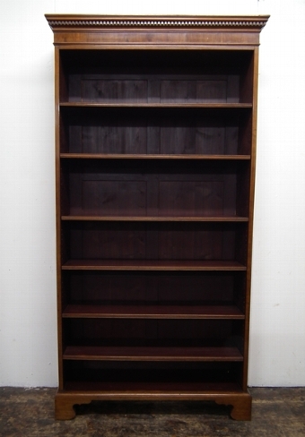 Antique George III Style Mahogany Open Bookcase
