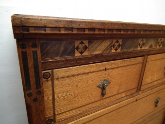 Antique Anglo Japanese Parquetry Chest of Drawers