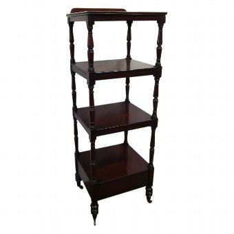 Late George III Mahogany 4 Tier Whatnot
