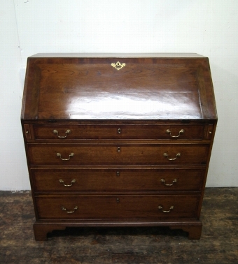Antique George III Oak Bureau