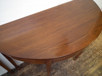 Antique :SALE: Pair of George III Demi Lune Mahogany Hall Tables