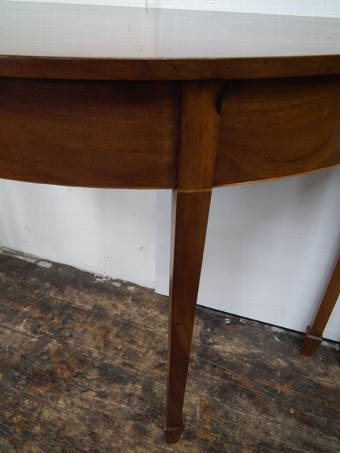 Antique :SALE: Pair of George III Demi Lune Mahogany Hall Tables