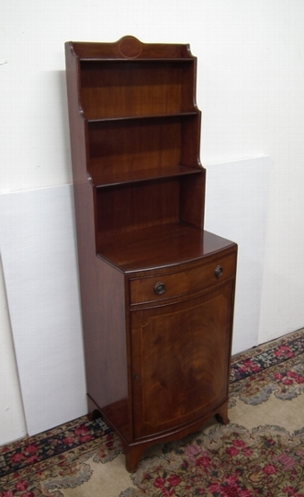 Sheraton Style Bow Front Inlaid Mahogany Cabinet