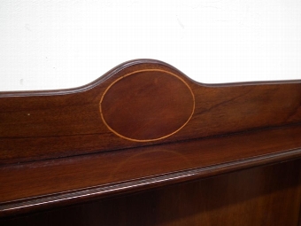 Antique Sheraton Style Bow Front Inlaid Mahogany Cabinet