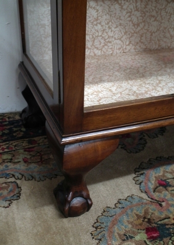 Antique George II Style Breakfront Mahogany Display Cabinet
