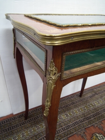 Antique Victorian Marquetry Inlaid Walnut Bijouterie Table