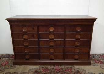 Antique Walnut Office Filing Cabinet