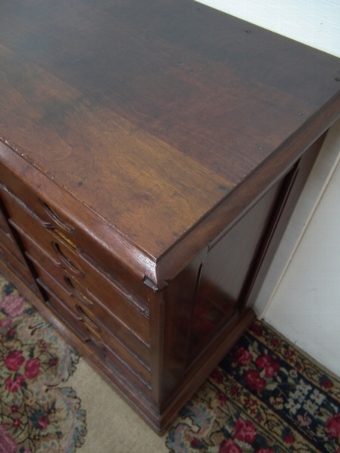 Antique Walnut Office Filing Cabinet