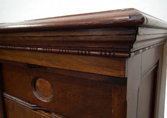 Antique Walnut Office Filing Cabinet