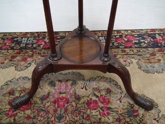 Antique George III Inlaid and Carved Mahogany Washstand