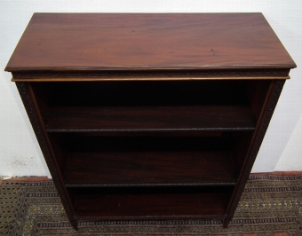 Antique Late Victorian Open Bookcase