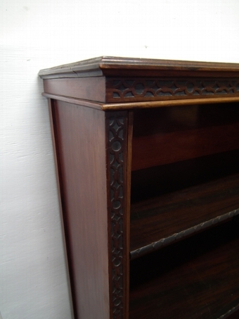 Antique Late Victorian Open Bookcase
