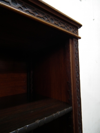 Antique Late Victorian Open Bookcase