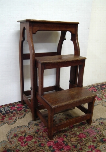 Oak Folding Library Steps