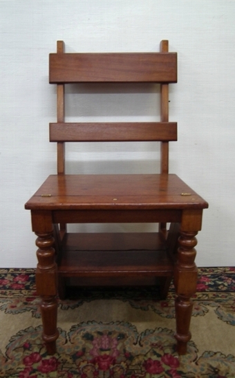 Antique Mahogany Metamorphic Library Steps