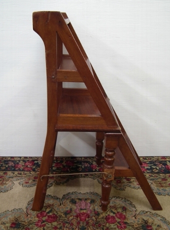 Antique Mahogany Metamorphic Library Steps