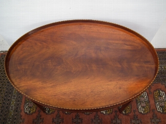 Antique Sheraton Style Inlaid Mahogany Coffee Table