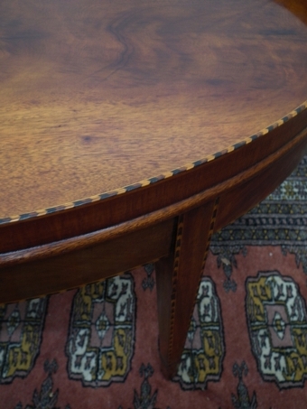 Antique Sheraton Style Inlaid Mahogany Coffee Table
