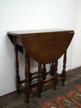 Jacobean Style Miniature Oak Gateleg Table