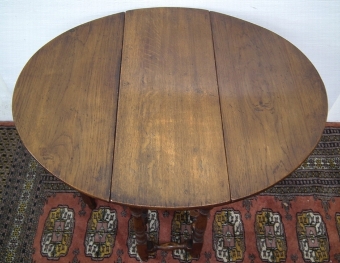Antique Jacobean Style Miniature Oak Gateleg Table