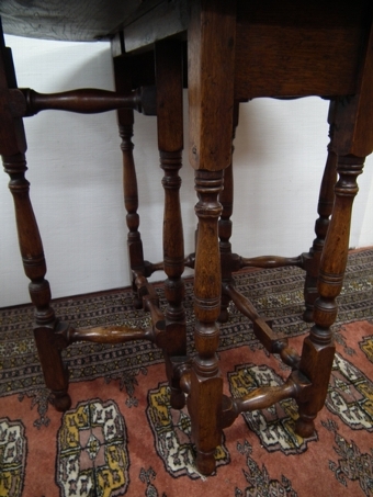 Antique Jacobean Style Miniature Oak Gateleg Table