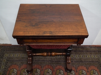 Antique William IV Rosewood Workbox
