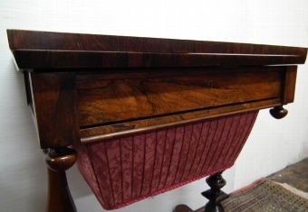 Antique William IV Rosewood Workbox